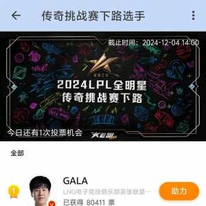 gala的全明星微博投票都能比哥哥高了