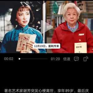 22大明星谢芳去世，代表作青春之歌