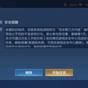有人知道在代练通找了代练然后游戏里被警告第三方检测代练禁赛