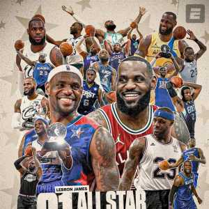 詹姆斯成为NBA历史首位40岁还能当选全明星首发的球员