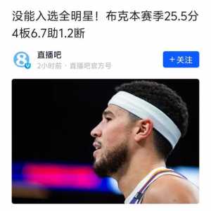 如何评价现役第一分卫布克没入选全明星？？？！