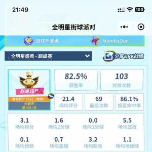 100场罗德曼单排84%胜率赛季末上巅峰