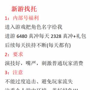 给新游戏找托  开局送  正常玩