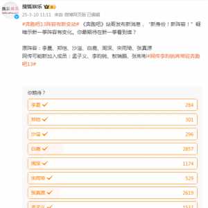 【中国蓝】跑男这个投票，我只投了我喜欢的明星，这个投票里面没