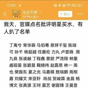 明星疑似买水名单2025.3