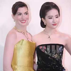 左边是美国影星安妮海瑟薇，右边是中国明星刘亦菲，哪个漂亮