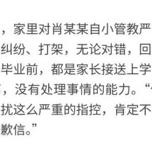 肖某事件父母也有很大责任