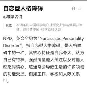 陆雪琪是不是npd人格？